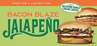 The Bacon Blaze Jalapeño Double and new Bacon Blaze Chicken join the Sleigh Berry Whatafresher and White Chocolate Raspberry Shake for a limited time.