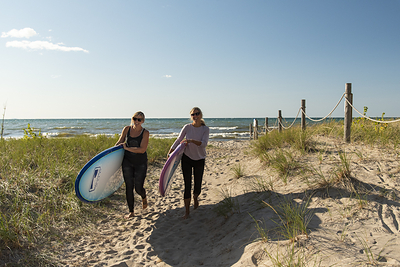 SUPing at Wasaga Beach.