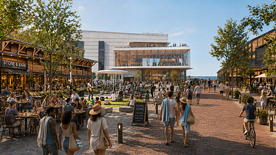 Artist's rendering of the Festival Square as part of the Destination Wasaga Master Plan
