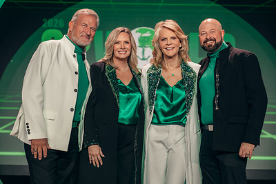 Cruise Planners executives at the CP World 26 conference in 2026 [left to right]:Chief Strategy Officer Scott Koepf, Chief Operation Officer Theresa Scalzitti, Founder and CEO Michelle Fee; Chief Information Officer Brian Shultz.