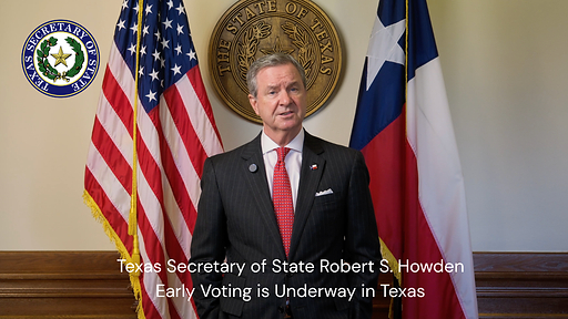 Early Voting Underway for November General Election; Secretary Howden Encourages Voters to Use Official Information