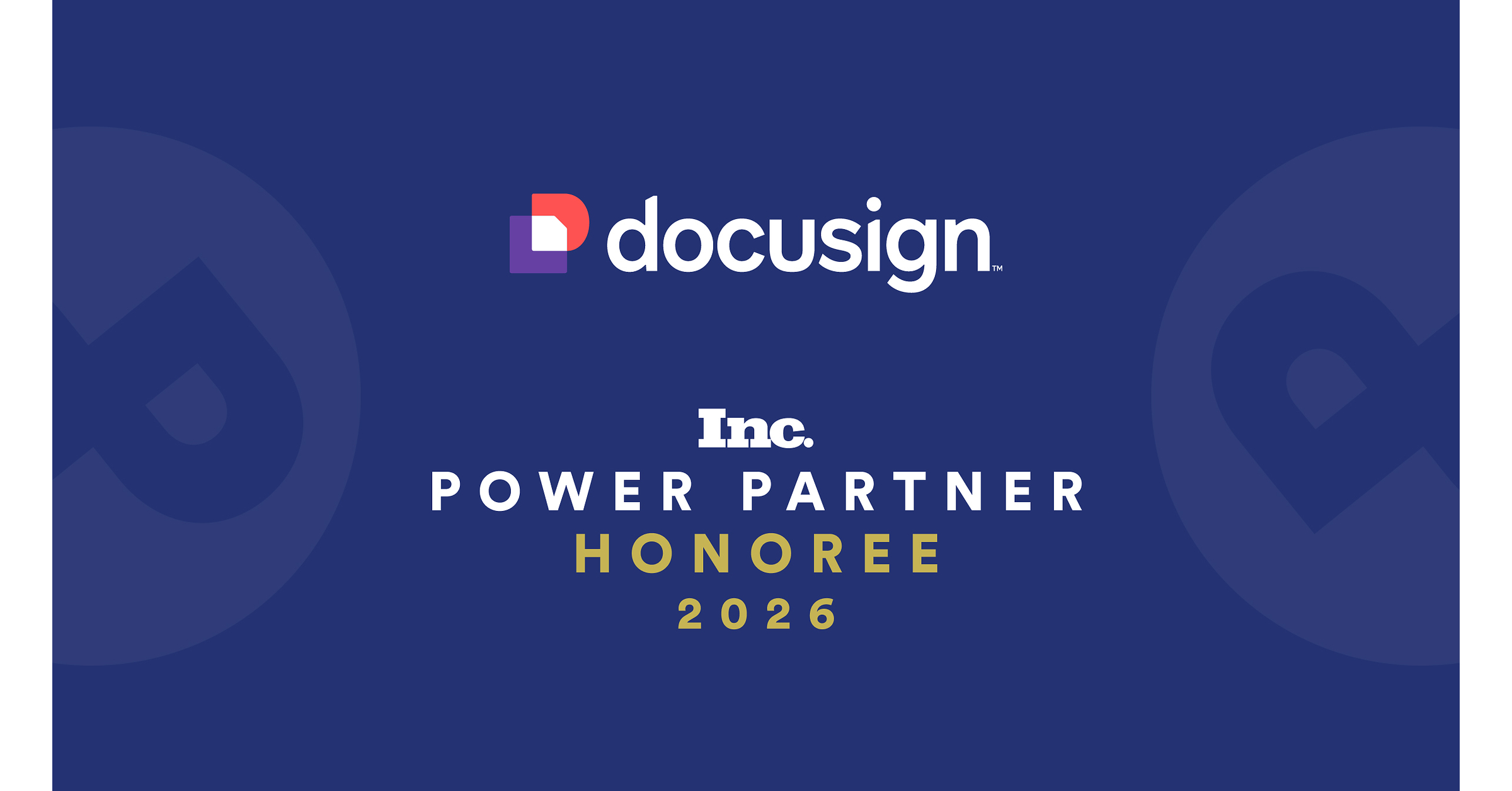 Docusign Recognized as a 2026 Inc. Power Partner Award Winner