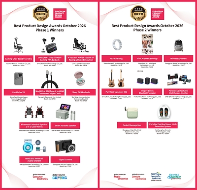 Best Product Design Award October 2026 Winners