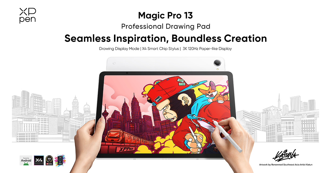XPPen bringt Magic Pro 13 auf den Markt: Ein professionelles Allround-Zeichentablet verbindet Inspiration von unterwegs mit professioneller Gestaltung