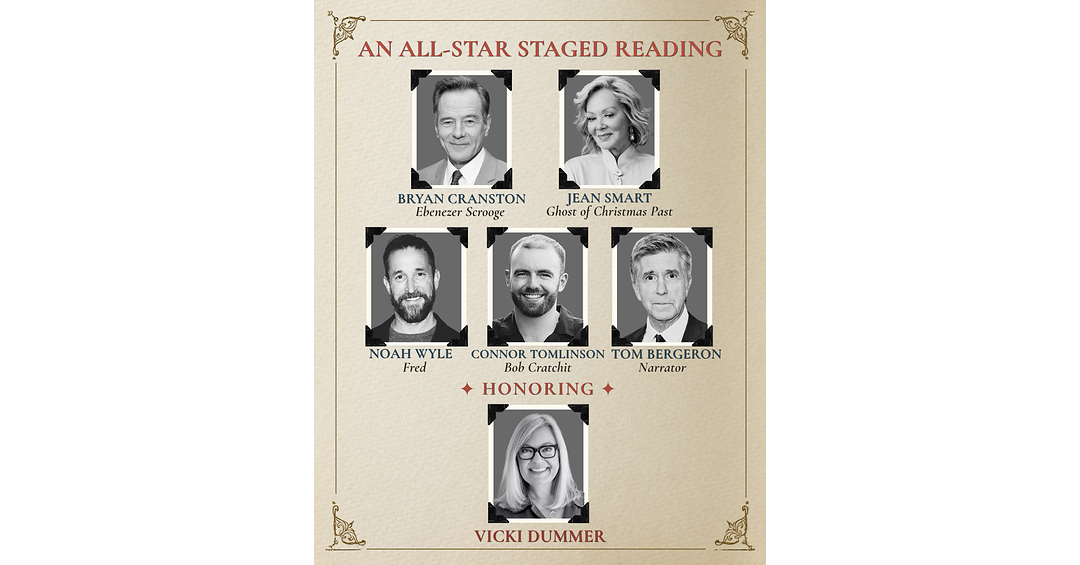 Bryan Cranston Leads One-Night-Only Live "A Christmas Carol" With Jean Smart, Noah Wyle and an All-Star Cast Benefiting The Ed Asner Family Center