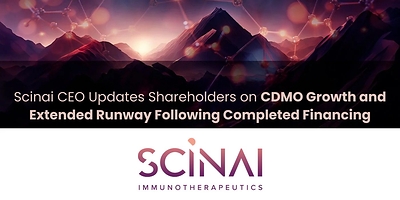 Scinai Immunotherapeutics CEO Amir Reichman updates shareholders on CDMO growth, strengthened liquidity and an extended operating runway following the company’s recent CDMO agreement and completed financing