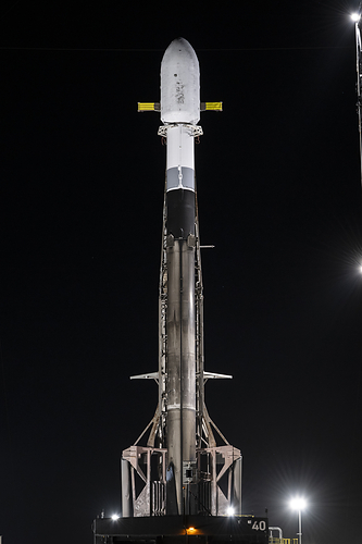 Cluster 15 launched aboard SpaceX’s Bandwagon-5 rideshare mission on a Falcon 9 rocket from Cape Canaveral Space Force Station in Florida. Pictured here on the pad.