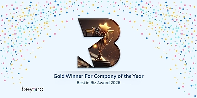 Beyond Finance Wins Gold for Company of the Year in Best in Biz Awards 2026 International