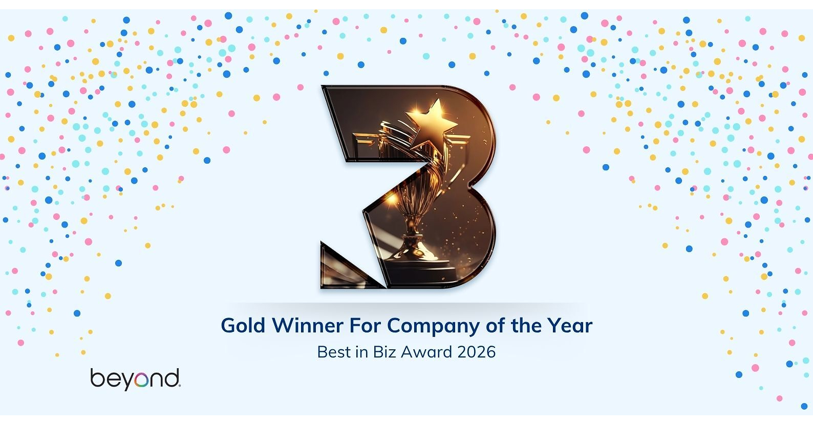 Beyond Finance Wins Gold for Company of the Year in Best in Biz Awards 2026 International