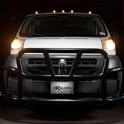 Grille Guard for a RAM ProMaster cargo van, giving lower front-end coverage in a black powder-coated finish.