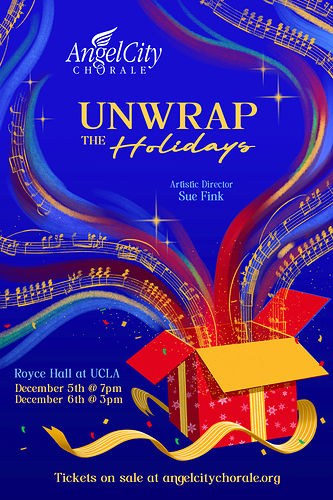 Angel City Chorale Announces "Unwrap the Holidays" Concert Event to Spark the Holiday Season and Spread Joy with Local Toy Drive