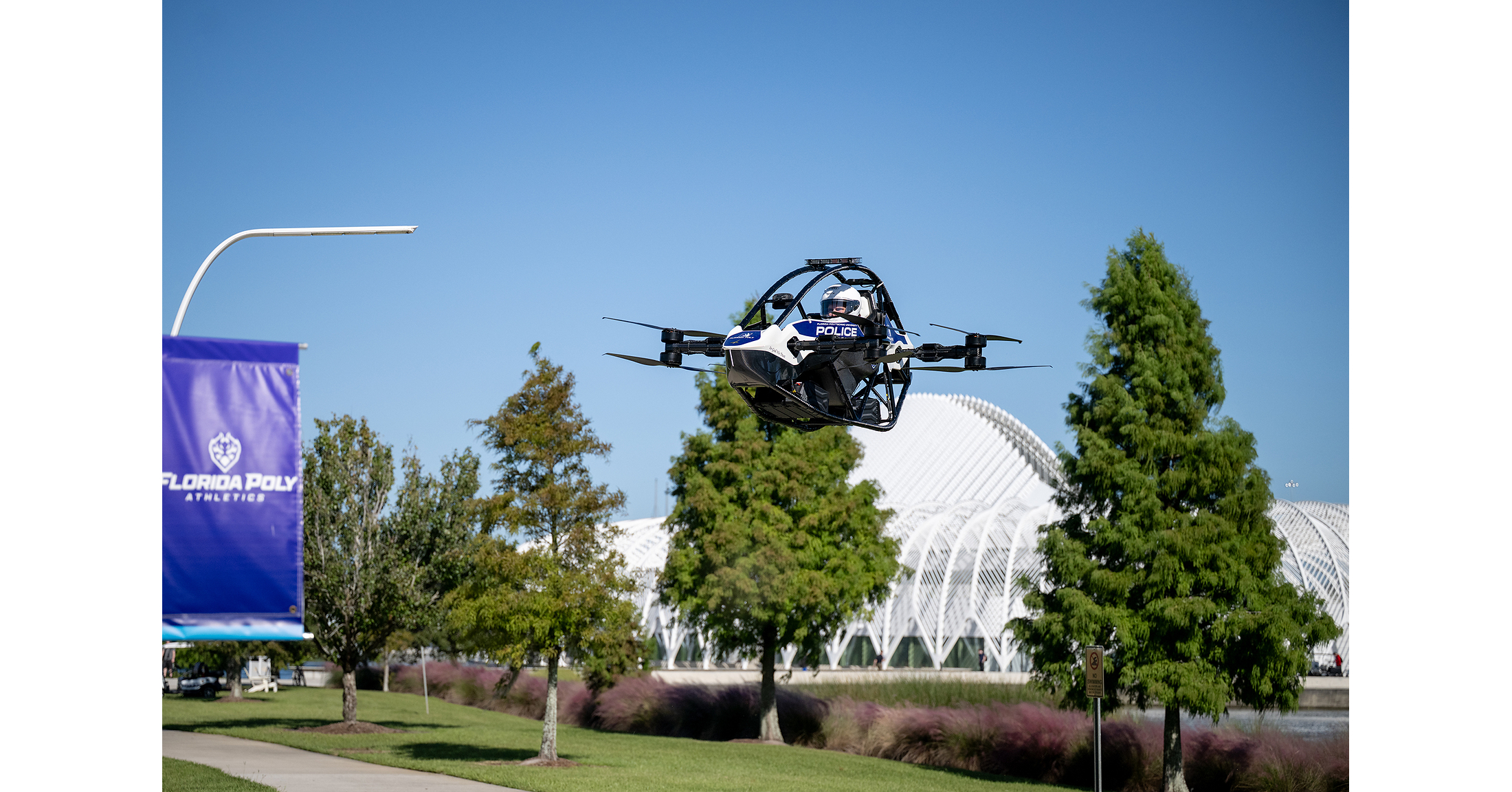Florida Poly makes history with first flying police vehicle