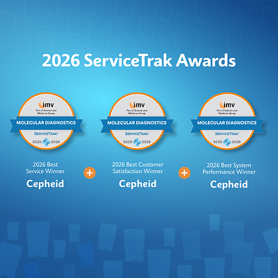 2026 Cepheid IMV ServiceTrak awards.