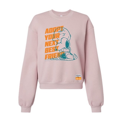 Peanuts x Best Friends Women's Crewneck Sweatshirt (Photo Credit: Best Friends Animal Society. © 2026 Peanuts Worldwide LLC)