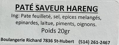 Pâté saveur hareng Pâté saveur hareng