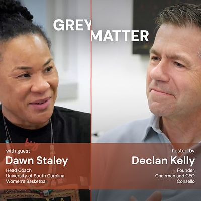 University of South Carolina Women's Basketball Head Coach Dawn Staley joins Consello's Declan Kelly on Grey Matter.
