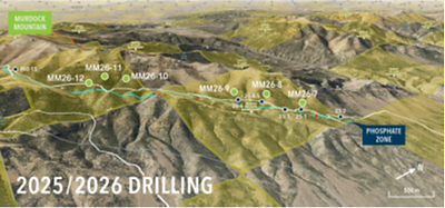 Nevada Organic Phosphate Announces Further Visual Mineralization in Hole MM26‑12 at Murdock Mountain; Assays Pending