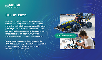 MISUMI Launches Imprint Foundation with $2 Million to Invest in the Next Generation of Builders