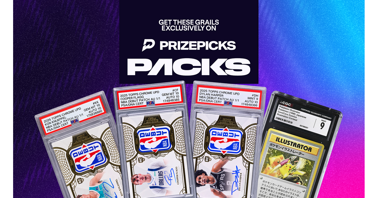PrizePicks Unveils PrizePicks Packs, The Ultimate Digital Rip Experience With the Highest-Valued Grails Inventory in the Industry