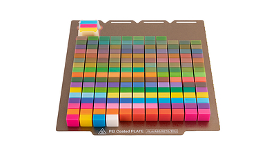 Color samples printed with Snapmaker PLA Full Spectrum Filament Bundle (White Edition).