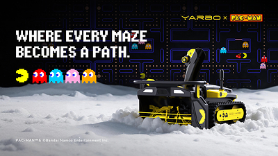 Yarbo et PAC-MAN font revivre la nostalgie des jeux d'arcade lors de l'entretien des jardins en hiver