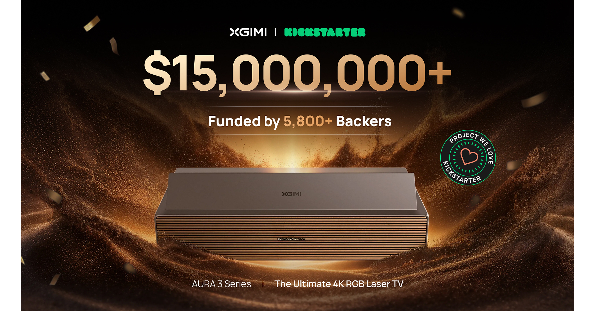 XGIMIs AURA 3 Series Achieves Record-Breaking Kickstarter Launch, Hits $10M in 2 Hours and Surpasses $15M in 23 Hours