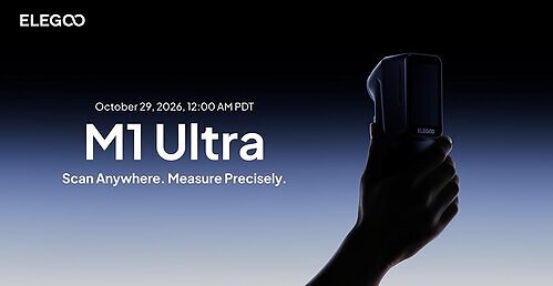 M1 Ultra, ELEGOO’s first all-in-one smart 3D scanner, will be officially unveiled on October 29, 2026 This image opens in the lightbox