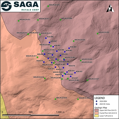 SAGA Metals Completes Diamond Drill Program at the Wolverine Rare Earth Project - All 22 Holes Totalling 3,241 Metres Intersect Prospective REE-Bearing Alteration