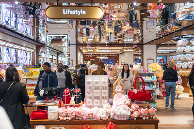 Customers Shopping Inside MINISO LAND