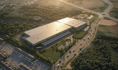 Rendering of the 355,000-square-foot advanced manufacturing facility ARCO Design/Build is constructing for Jamison Door Company and BMP Group in Hagerstown, Maryland. The first phase of a planned 58-acre North American manufacturing campus is expected to be completed in the first quarter of 2028.