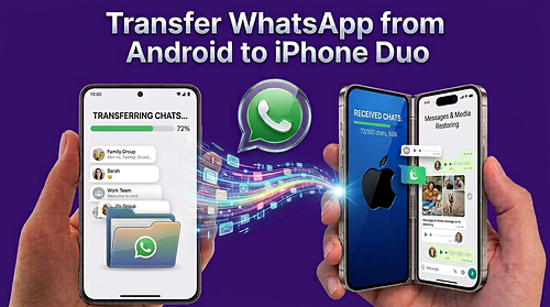 Transfer WhatsApp from Android to iPhone Duo: Tenorshare Offers a Simpler Solution Transfer WhatsApp from Android to iPhone Duo: Tenorshare Offers a Simpler Solution