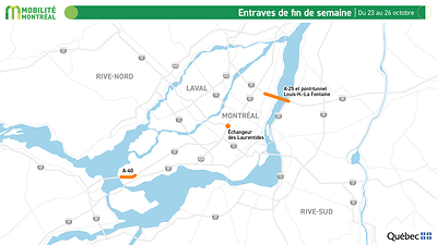 Planifier ses déplacements sur le réseau autoroutier : entraves majeures durant la fin de semaine du 23 au 26 octobre