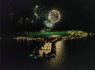 New Year's Fireworks at The St. Regis Bora Bora Resort New Year's Fireworks at The St. Regis Bora Bora Resort