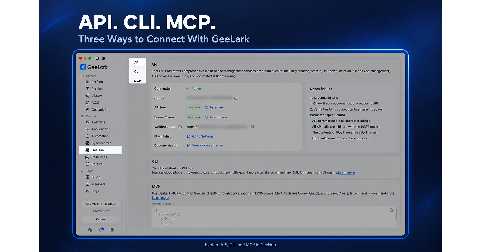 GeeLark Expands Cloud Phone Workflows with API, CLI, and MCP Support GeeLark Expands Cloud Phone Workflows with API, CLI, and MCP Support