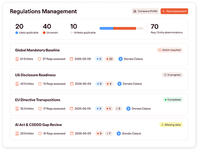 Applicability Assessment Feature Within Datamaran Regulatory Monitoring Solution