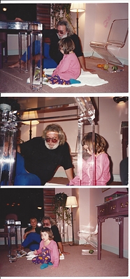 Jerry, Manasha and Keelin @ Hotel in Autumn 1990/ Archival Photo by Glenn Fischer