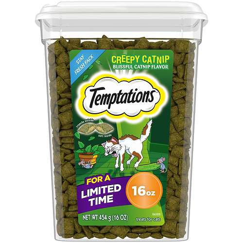 The TEMPTATIONS™ brand is dropping two limited-edition cat treat varieties this Halloween: TEMPTATIONS™ MixUps Tasty Human cat treats and TEMPTATIONS™ Creepy Catnip cat treats. The TEMPTATIONS™ brand is dropping two limited-edition cat treat varieties this Halloween: TEMPTATIONS™ MixUps Tasty Human cat treats and TEMPTATIONS™ Creepy Catnip cat treats.