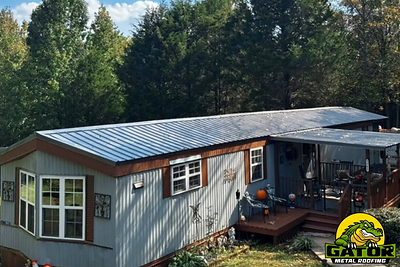 Completed metal roof installation on a South Carolina home, by Gator Metal Roofing.