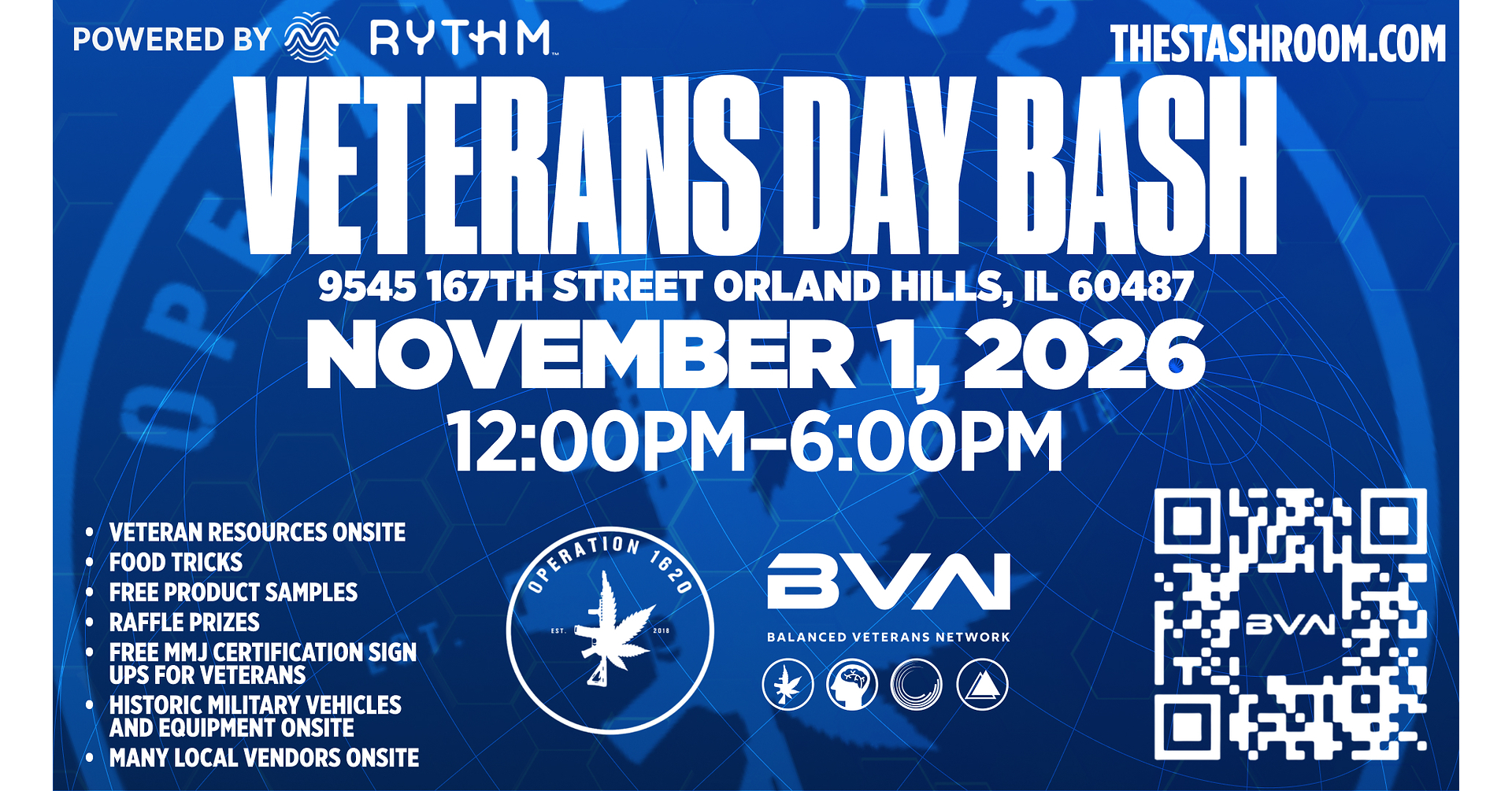 The Stash Room to Host Veterans Day Bash with Balanced Veterans Network and Operation 1620