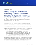 HiringThing and Nationwide Screening Services Partner to Simplify Background Screening