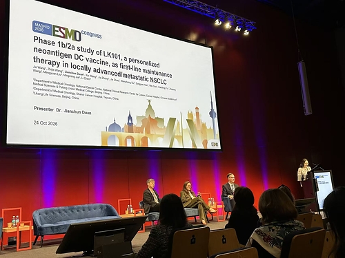 Figure 1. Professor Jianchun Duan, Chief Physician and Doctoral Supervisor, Cancer Hospital, Chinese Academy of Medical Sciences, presenting at ESMO 2026. Figure 1. Professor Jianchun Duan, Chief Physician and Doctoral Supervisor, Cancer Hospital, Chinese Academy of Medical Sciences, presenting at ESMO 2026.