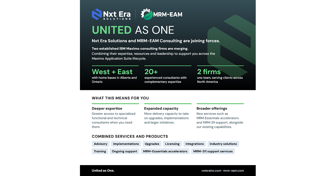 Nxt Era Solutions and MRM-EAM Announce Strategic Merger: United as One