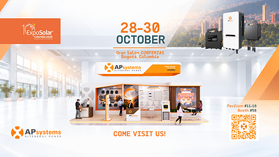 APsystems presentará nuevos microinversores y soluciones de almacenamiento de energía en la Expo Solar Colombia 2026