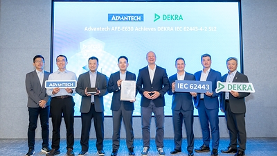 DEKRA德凱與研華團隊於頒證儀式合影,共同見證AFE-E630 嵌入式邊緣工業系統產品資安設計上的持續投入 DEKRA德凱與研華團隊於頒證儀式合影,共同見證AFE-E630 嵌入式邊緣工業系統產品資安設計上的持續投入