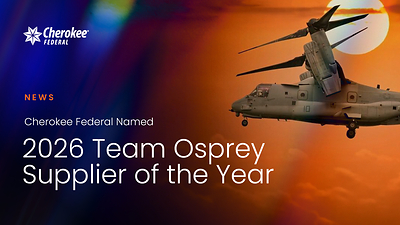 Cherokee Federal Named 2026 Team Osprey Supplier of the Year