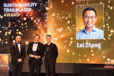 Lei Zhang ผู้ก่อตั้งและซีอีโอ Envision คว้ารางวัลผู้นำด้านความยั่งยืนบนเวที Reuters Global Sustainability Awards ประจำปี 2569