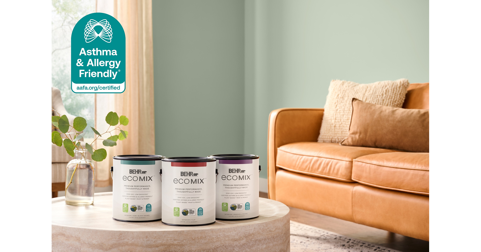 BEHR® ECOMIX™ Paint Earns Asthma & Allergy Friendly® Certification