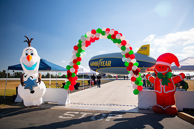 Give a Toy, See the Blimp: Goodyear Hosts Toys for Tots Event in Carson
