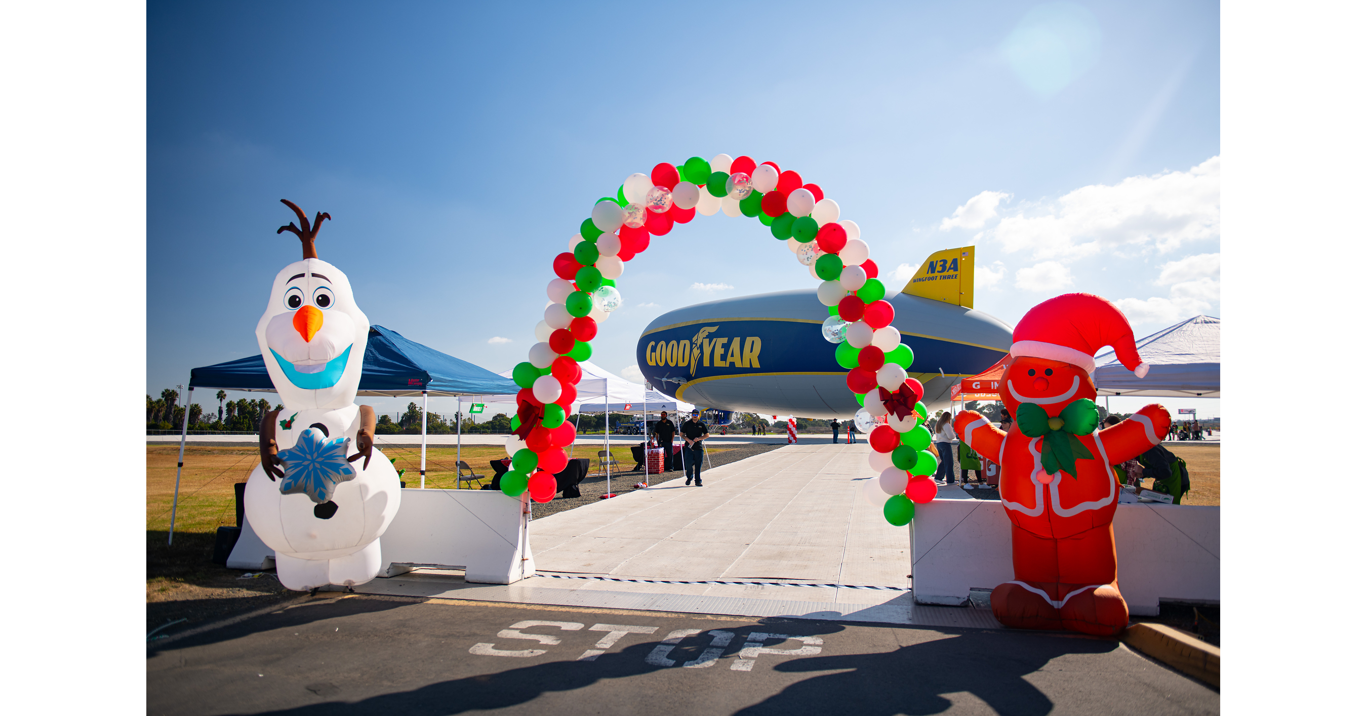 Give a Toy, See the Blimp: Goodyear Hosts Toys for Tots Event in Carson