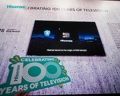 Hisense RGB MiniLED technology on the immersive screens at The Now Building, Outernet London.